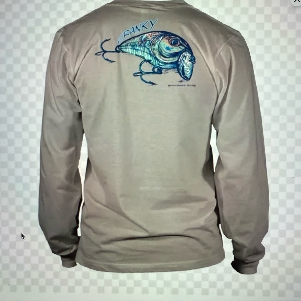 Southern Lure Cranky Long Sleeve Shirt with Fish‎ Graphic